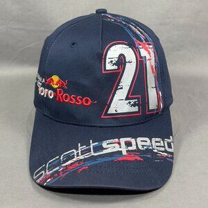 Scott Speed Strapback Hat Blue Red Bull Racing NASCAR Motorsports Formula 1 Mens